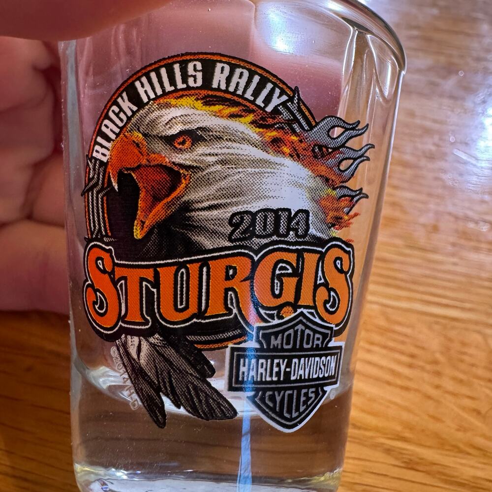 Harley Davidson Sturgis Black Hills Annual Rally 2014 Shot Glass Bikers